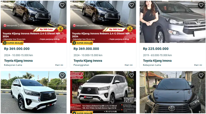 Cara Transaksi Innova Reborn Bekas di OLXmobbi