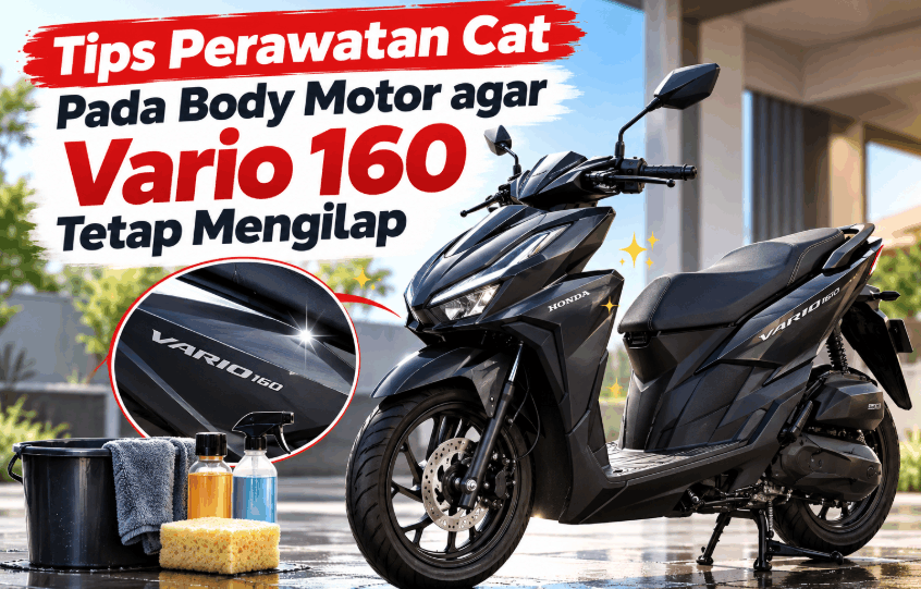 12 Tips Perawatan Cat Pada Body Motor agar Vario 160 Tetap Mengilap